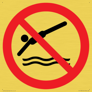 Prohibition: No diving